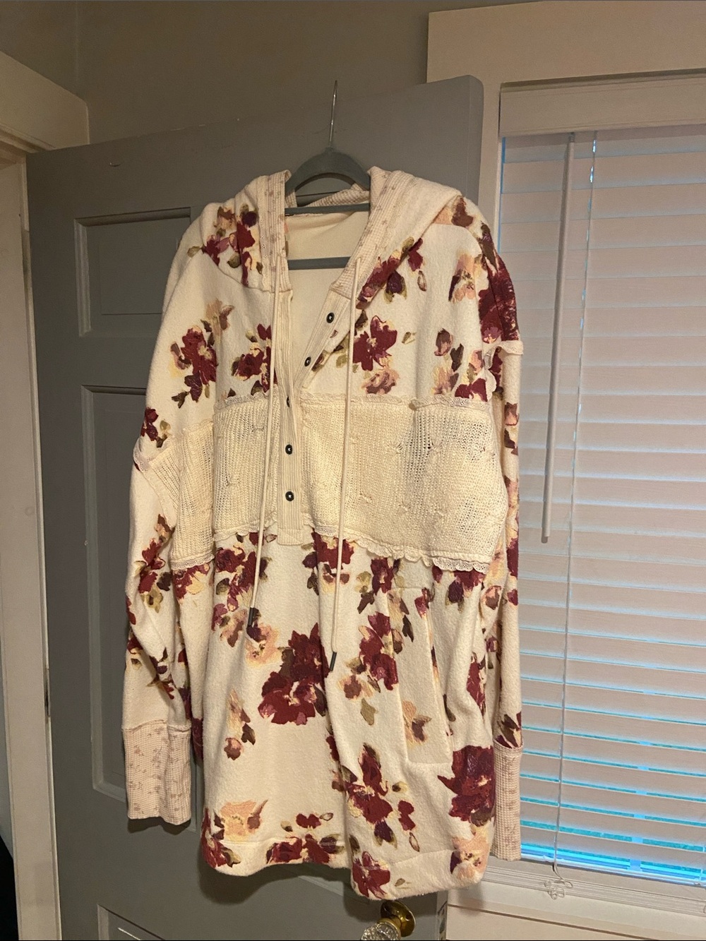 Free People Bali Bring Me Roses 🌹 Sherpa Pullover, XL - Picture 3 of 12